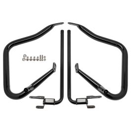 HOGWORKZ® 1.25" PORK CHOP Saddlebag Guards for Harley® Touring '14-'23 | Black