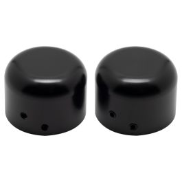 Black Front Axle Nut Covers for Harley-Davidson® Motorcycles