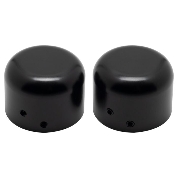 HogWorkz Black Front Axle Nut Covers for Harley-Davidson® Motorcycles - HW163012