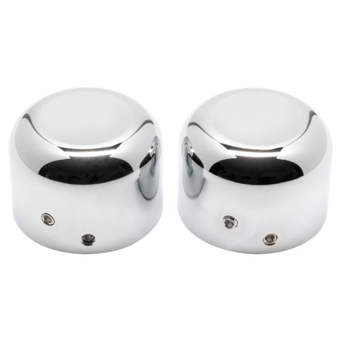 HogWorkz Black Front Axle Nut Covers for Harley-Davidson® Motorcycles - HW163012 - HW163013