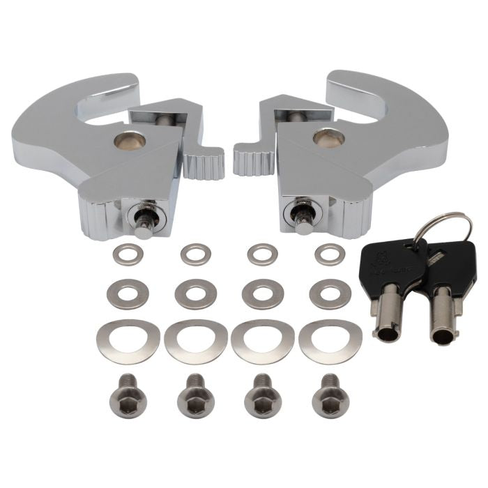 HogWorkz Locking Quick Release Clamp Kit for Harley-Davidson® Motorcycles | Black - HW163018