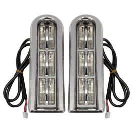 LED Saddlebag Filler Inserts (Run/Brake) in Chrome for Harley® Touring '14-'23