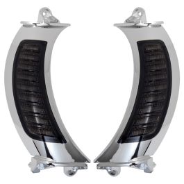 Visionz LED Turn Signal / DRL Vent Inserts for Harley® Road Glide '15-'23 | Chrome