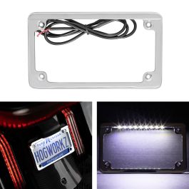 Chrome LED Low Profile License Plate Frame for Harley-Davidson® Motorcycles