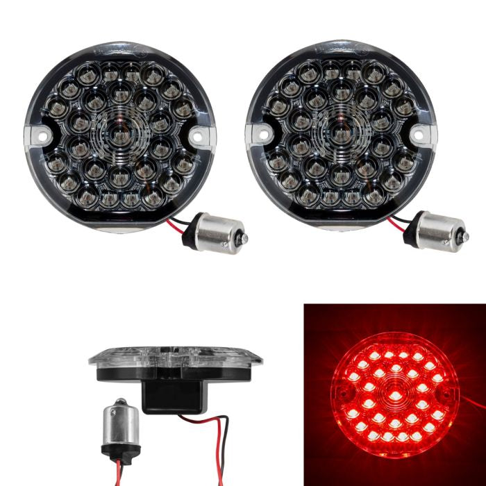 HogWorkz Pro Grid LED Rear Turn Signals for Harley-Davidson® | 1156 Base, Flat Lens - HW307009