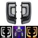 HOGWORKZ® Lumipro LED Rushmore Style Lower Fairing Inserts for Harley® Touring | Black