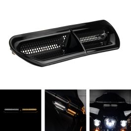HOGWORKZ® Batwing LED Vent Insert (DRL / Turn Signal) | Black
