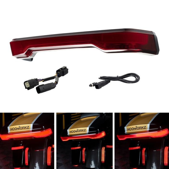 HogWorkz Illumina Sequential Tour Pack LED Light for Harley® Touring '14-'25 | Red Lens - HW307322