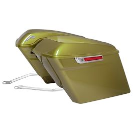 Color Matched Stretched Saddlebag Conversion Kit w/ Chrome Hardware for Harley® Softail '18-'26