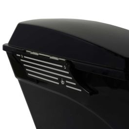 Black Straight Edge Latch Covers for Harley® Saddlebags '94-'13