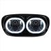 Dual LED Black HALOMAKER® Headlight for Harley® Road Glide '98-'13
