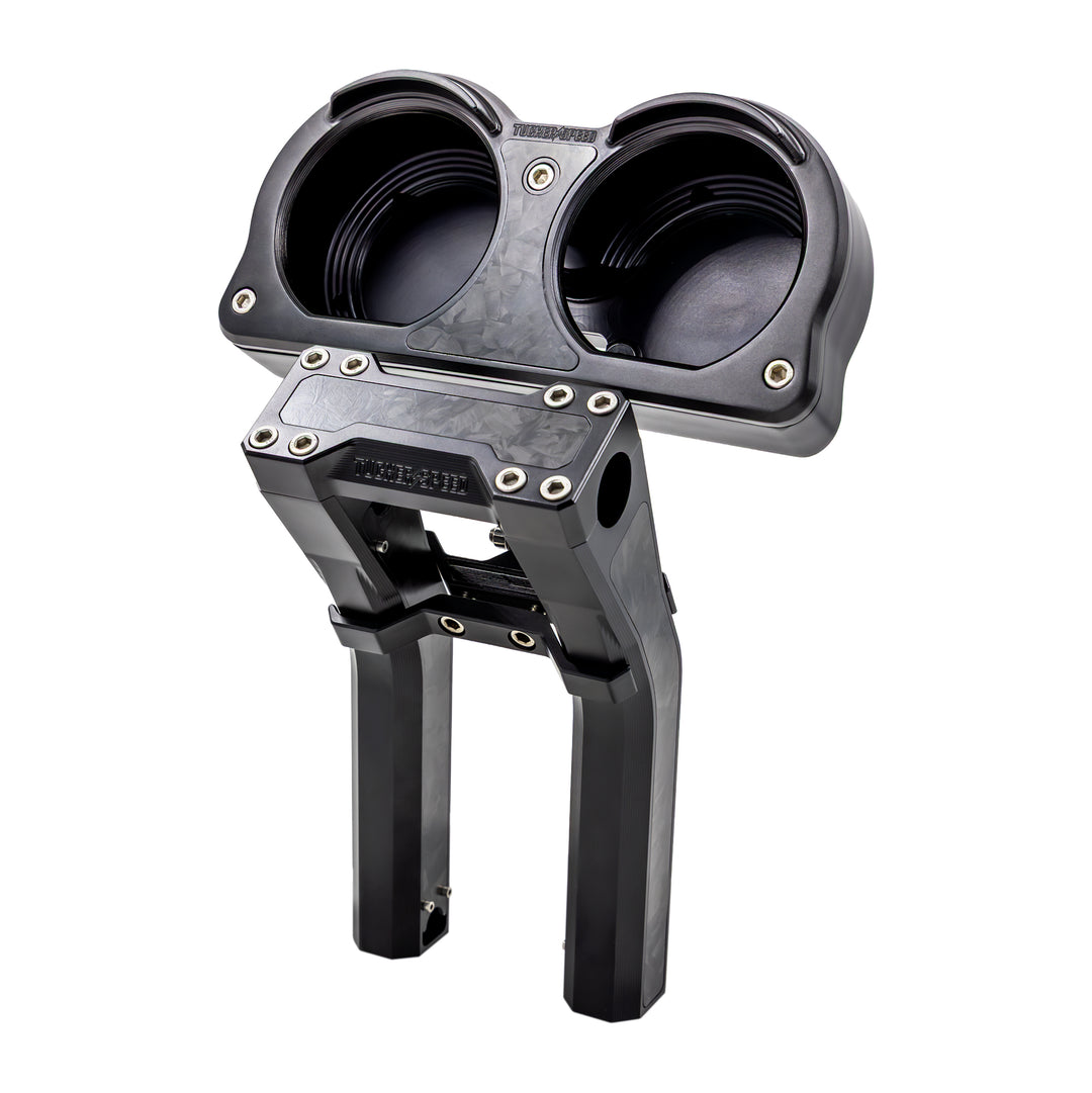 Tucker Speed 8" Pullback Handlebar Risers - Forged Carbon Inlay
