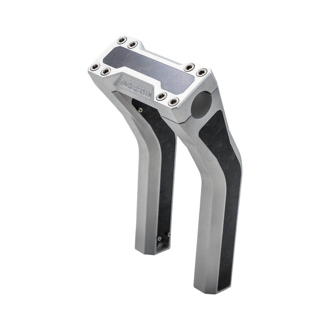 Tucker Speed 8" Pullback Handlebar Risers - Forged Carbon Inlay