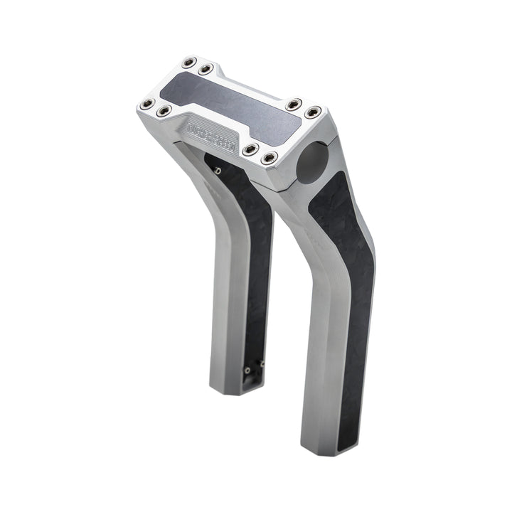 Tucker Speed 8" Pullback Handlebar Risers - Forged Carbon Inlay