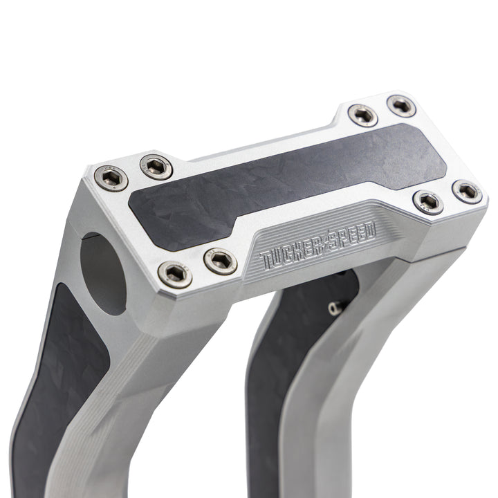 Tucker Speed 8" Pullback Handlebar Risers - Forged Carbon Inlay