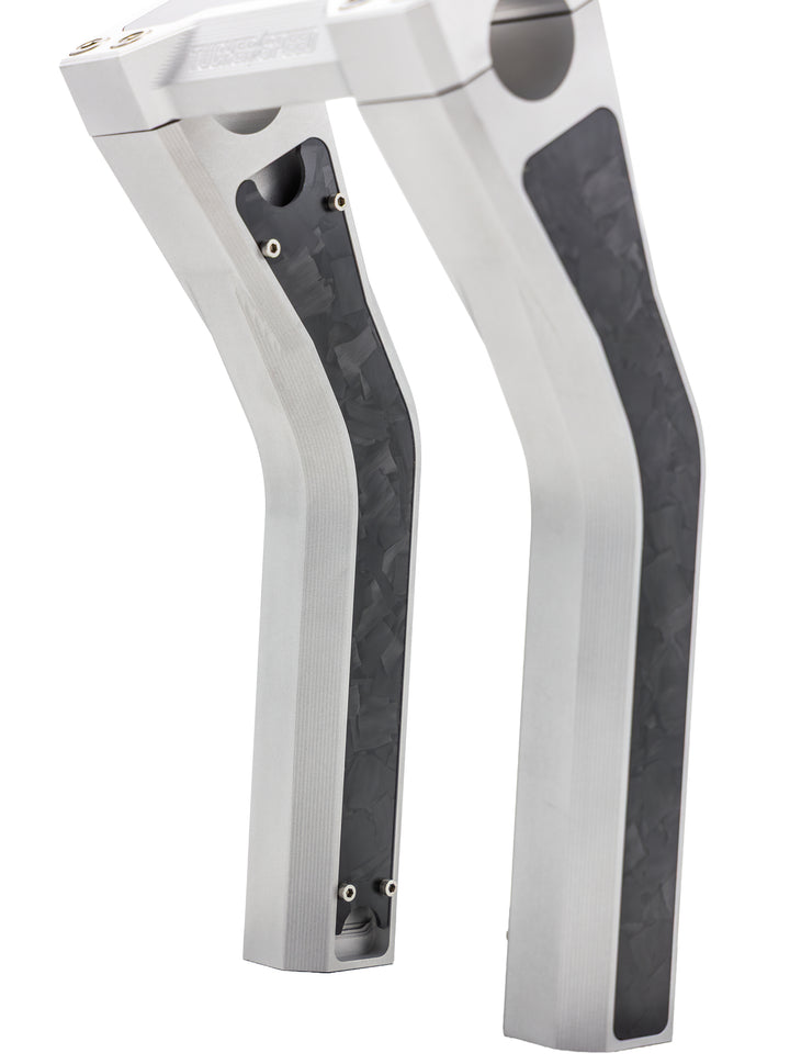 Tucker Speed 8" Pullback Handlebar Risers - Forged Carbon Inlay