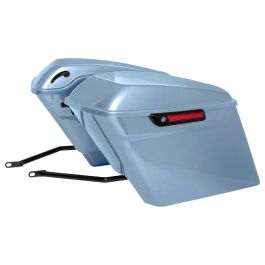 Color Matched Stretched Saddlebag Conversion Kit w/ Black Hardware for Harley® Softail '18-'26
