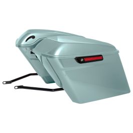 Color Matched Stretched Saddlebag Conversion Kit w/ Black Hardware for Harley® Softail '18-'26