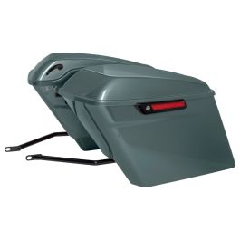 Color Matched Stretched Saddlebag Conversion Kit w/ Black Hardware for Harley® Softail '18-'26