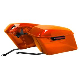 Color Matched Standard Saddlebag Conversion Kit w/ Black Hardware for Harley® Softail '84-'17
