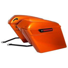 Color Matched Stretched Saddlebag Conversion Kit w/ Black Hardware for Harley® Softail '84-'17