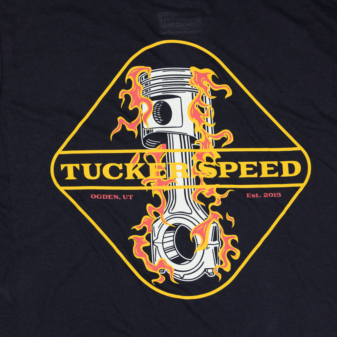 Tucker Speed Piston T-Shirt - Black