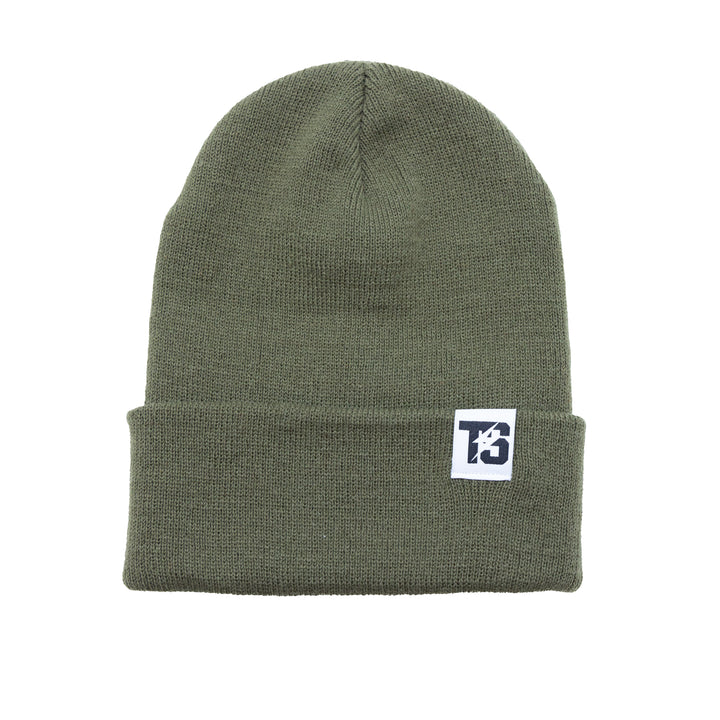 Tucker Speed Knit Cuffed Beanie - Olive Green