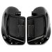 Vivid Black Rushmore Style Lower Vented Fairings for Harley® Touring '94-'23