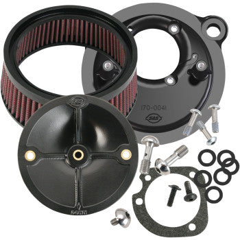 S&S Cycle Super Stock Stealth Air Cleaner Kit - Fits 91-06 XL W/Stock CV Carb