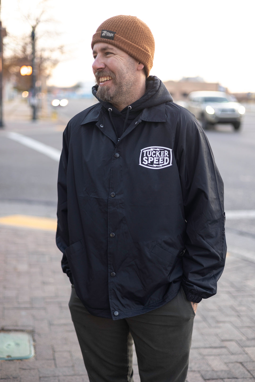 Tucker Speed V-Twin Performance Specialists Lined Coach Jacket - Black