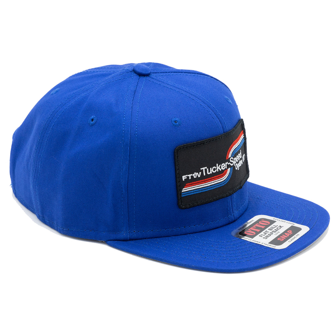 Tucker Speed Swoosh Logo Patch Hat - Blue