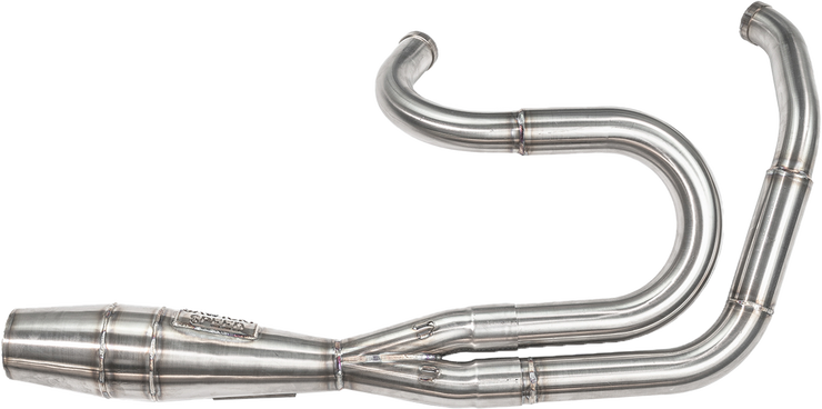 Sawicki Speed 2-Into-1 Shorty Cannon Exhaust - Brushed Stainless - Dyna