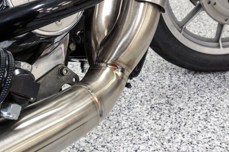 TBR Comp S 2-Into-1 Exhaust - FXR - Brushed Stainless W/ Carbon Fiber End Cap