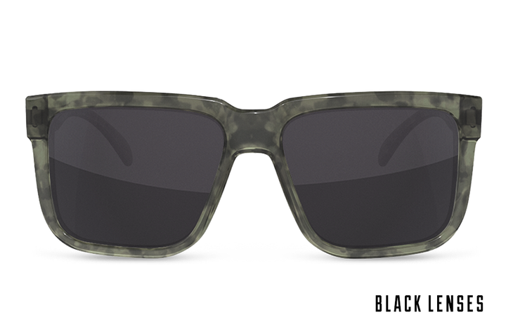 Heatwave Visual Avenue Sunglasses: Granite, Black Lens W/Silver Emblem (4758015770701)