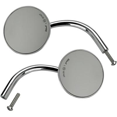 Chrome Large Round Mirrors - Handlebars & Controls - Biltwell (4598812213325)