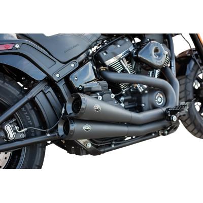 Grand National 2-Into-2 Exhaust System Black - S&S Cycle - Exhaust - Softail 18-Newer (4598715613261)
