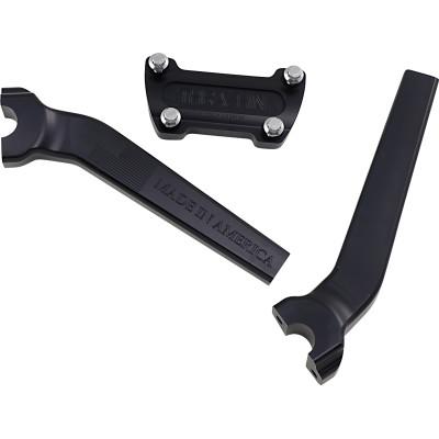 9.5" Pullback Riser Kit Black - Thrashin Supply Co. - Handlebars & Controls - Risers & Top Clamps (4598817914957)
