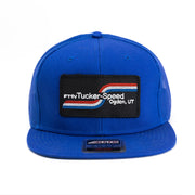 Tucker Speed Swoosh Patch Trucker Hat - Blue/Blue