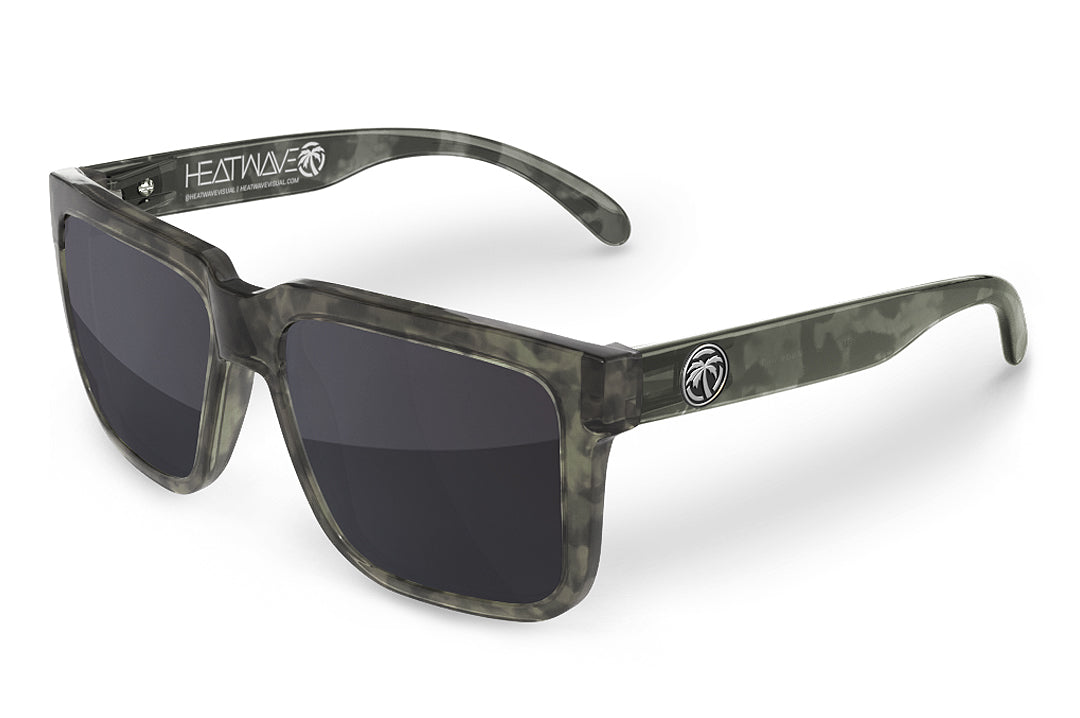 Heatwave Visual Avenue Sunglasses: Granite, Black Lens W/Silver Emblem (4758015770701)