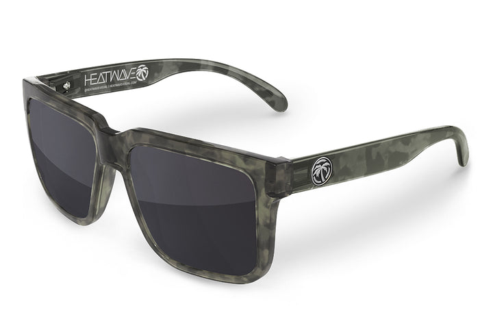 Heatwave Visual Avenue Sunglasses: Granite, Black Lens W/Silver Emblem (4758015770701)