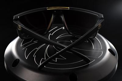 Heatwave Visual Quatro Sunglasses: Black/Gold Bar (4757695299661)