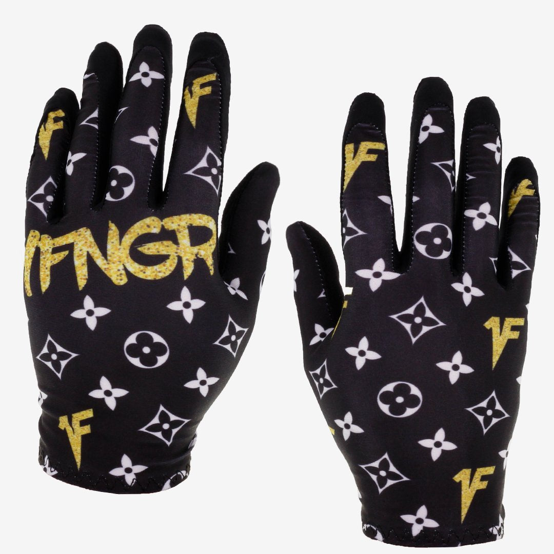 1FNGR Black x Gold Louis Gloves
