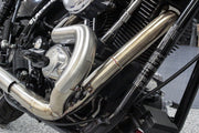 TBR Comp S 2-Into-1 Exhaust - FXR - Brushed Stainless W/ Carbon Fiber End Cap