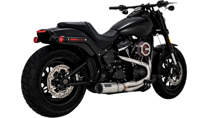 Vance & Hines Hi-Output 2-Into-1 Short Stainless Steel Exhaust System - Natural Stainless