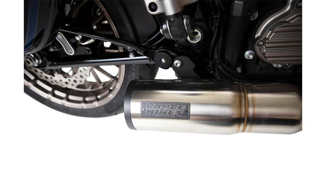 Vance & Hines Hi-Output 2-Into-1 Short Stainless Steel Exhaust System - Natural Stainless