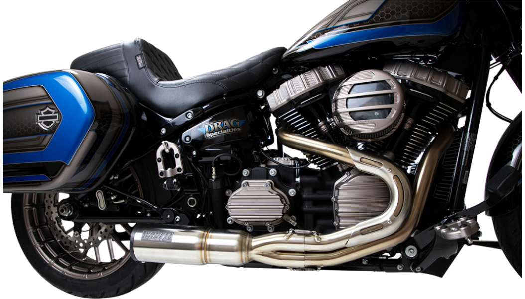 Vance & Hines Hi-Output 2-Into-1 Short Stainless Steel Exhaust System - Natural Stainless