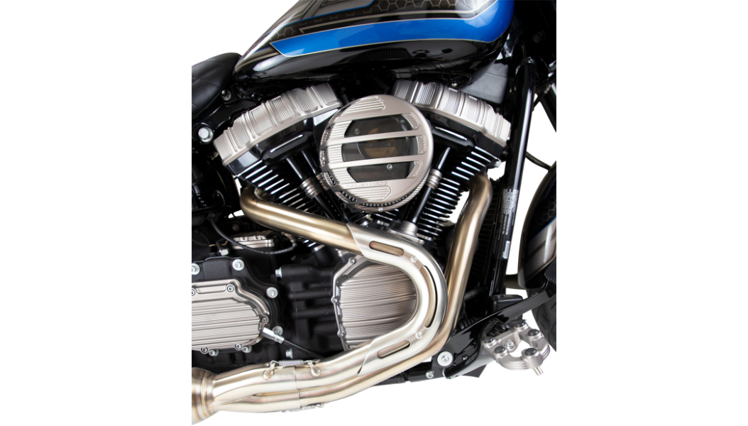 Vance & Hines Hi-Output 2-Into-1 Short Stainless Steel Exhaust System - Natural Stainless