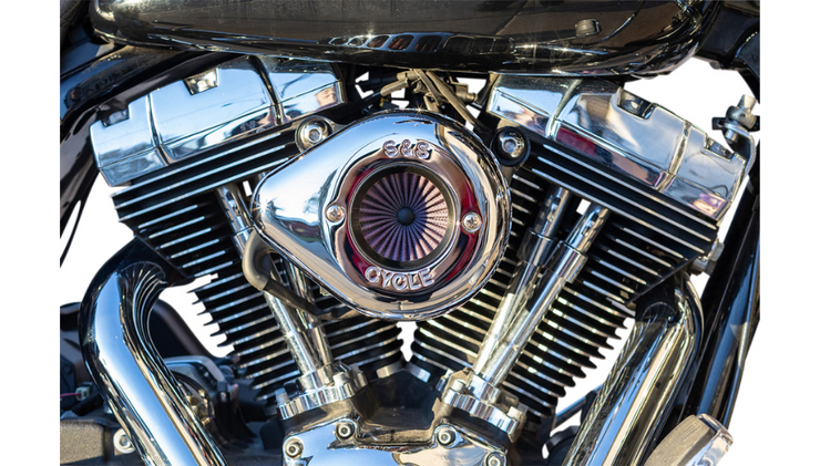S&S Cycle Air Stinger Stealth Air Cleaner Kit - W/Teardrop Cover - Chrome - Throttle By Wire Twin Cam Models