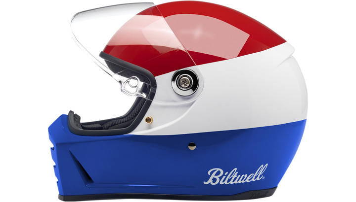 Biltwell Lane Splitter Helmet - Podium Red/White/Blue