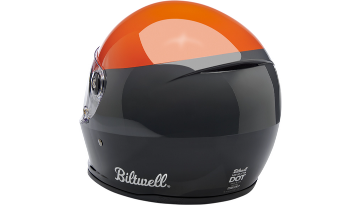 Biltwell Lane Splitter Helmet - Podium Orange/Gray/Black